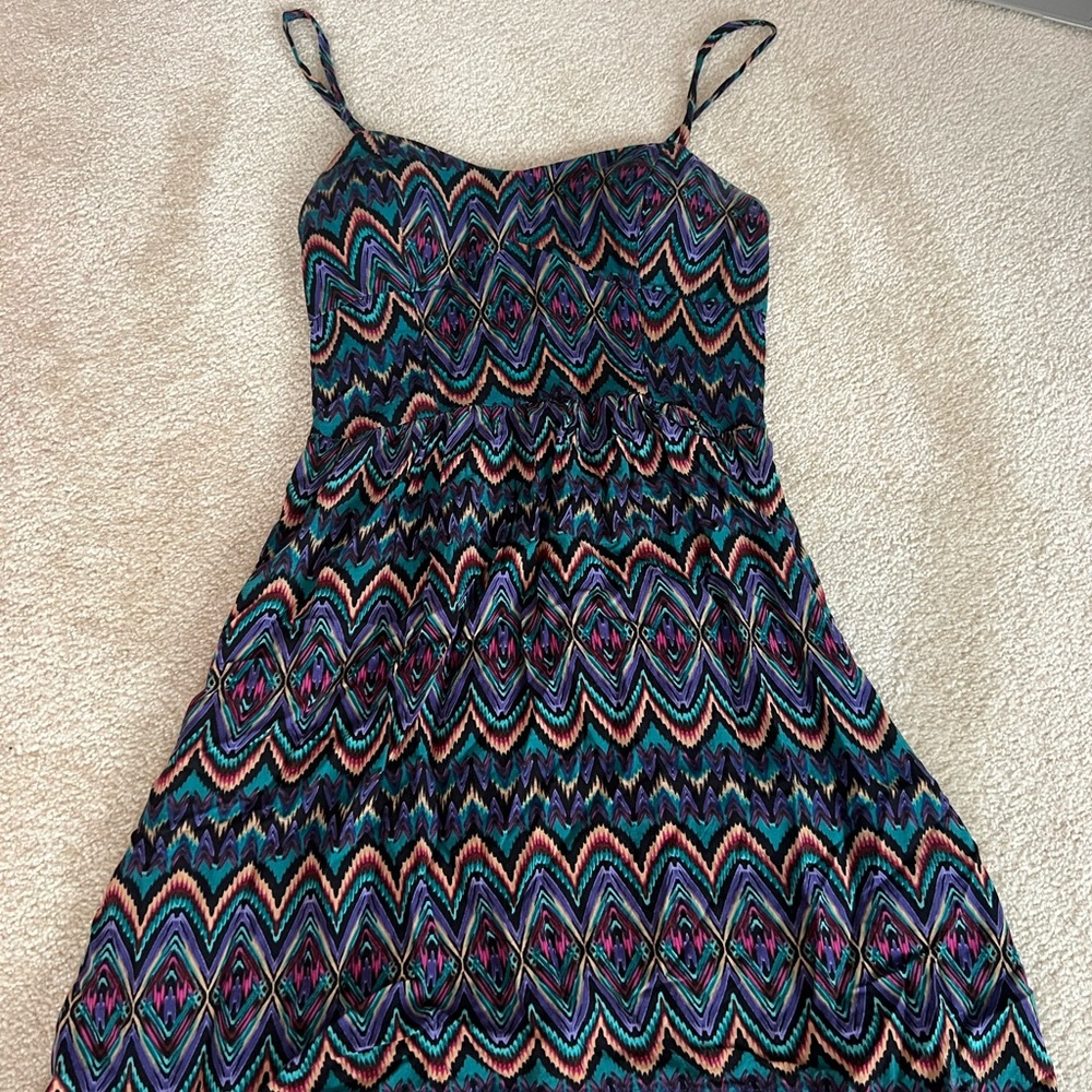 Colorful Zigzag Pattern Dress